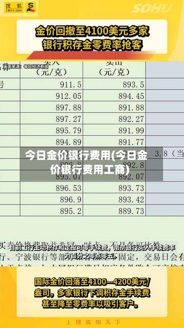 今日金价银行费用(今日金价银行费用工商)-第2张图片