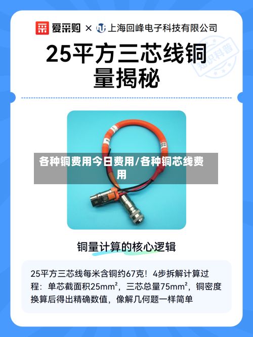 各种铜费用今日费用/各种铜芯线费用