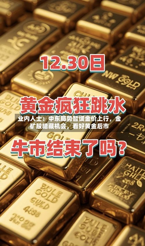 业内人士：中东局势暂缓金价上行	，金矿股暗藏机会，看好黄金后市-第2张图片
