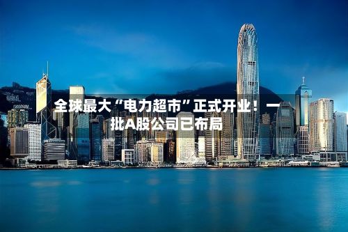 全球最大“电力超市”正式开业！一批A股公司已布局-第1张图片