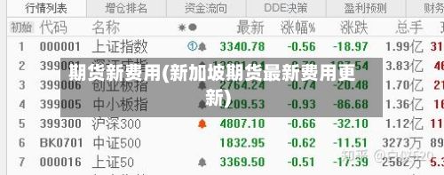 期货新费用(新加坡期货最新费用更新)