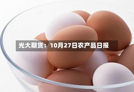 光大期货:10月27日农产品日报-第2张图片