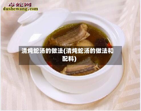 清炖蛇汤的做法(清炖蛇汤的做法和配料)-第2张图片