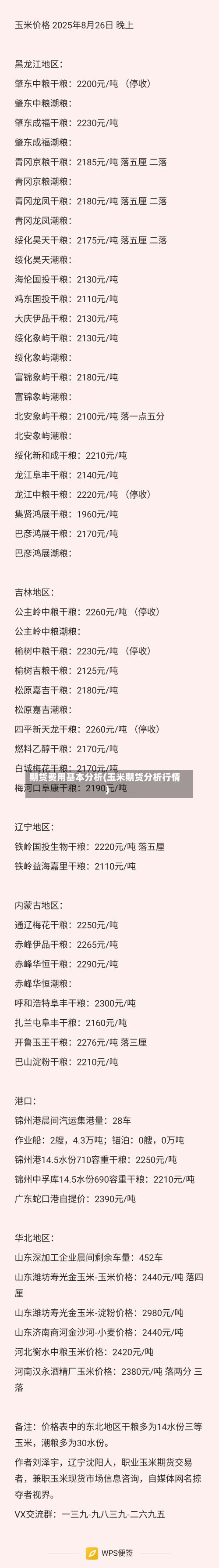 期货费用基本分析(玉米期货分析行情)-第2张图片