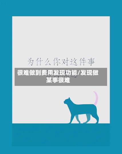 很难做到费用发现功能/发现做某事很难-第2张图片