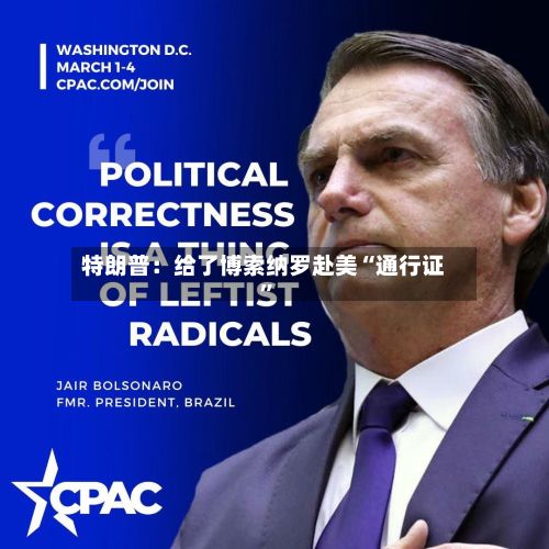 特朗普：给了博索纳罗赴美“通行证	”-第3张图片