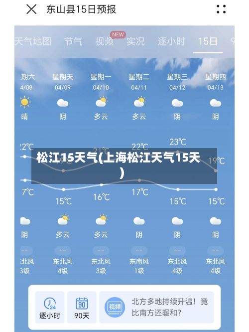 松江15天气(上海松江天气15天)