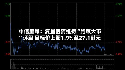 中信里昂：复星医药维持“跑赢大市”评级 目标价上调1.9%至27.1港元-第1张图片