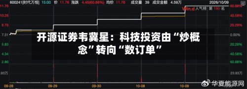 开源证券韦冀星：科技投资由“炒概念”转向“数订单”